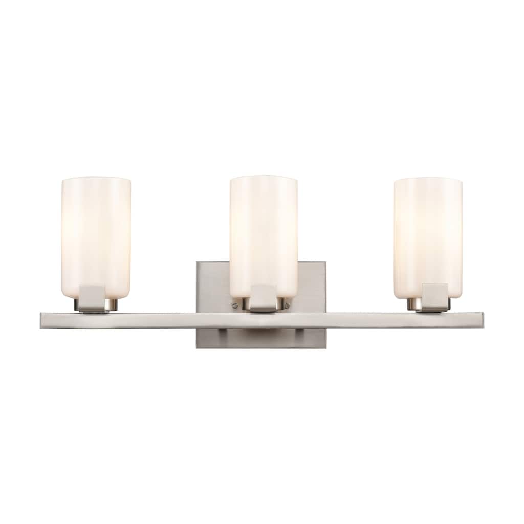 Dressler 22-inch Wide 3-Light Vanity Light in Brushed Nickel - 22