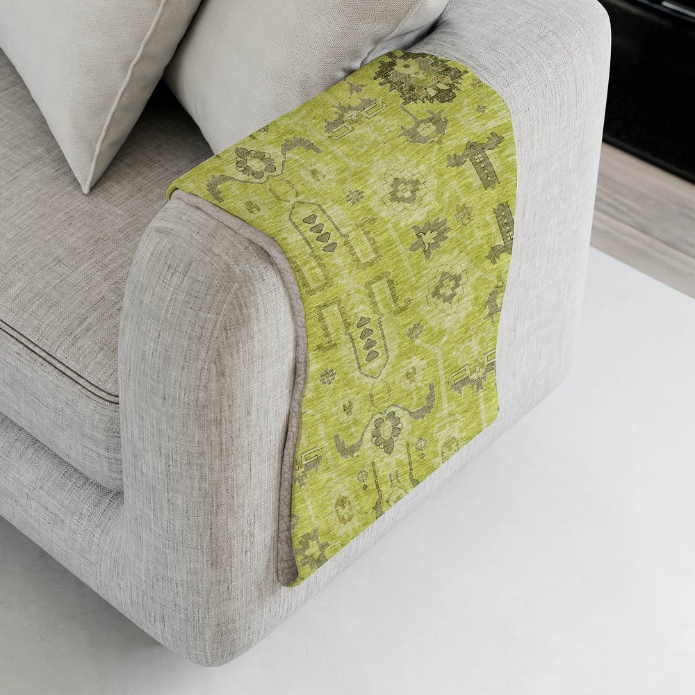 Premium Machine Washable Boho Global Sherpa Throw Blanket