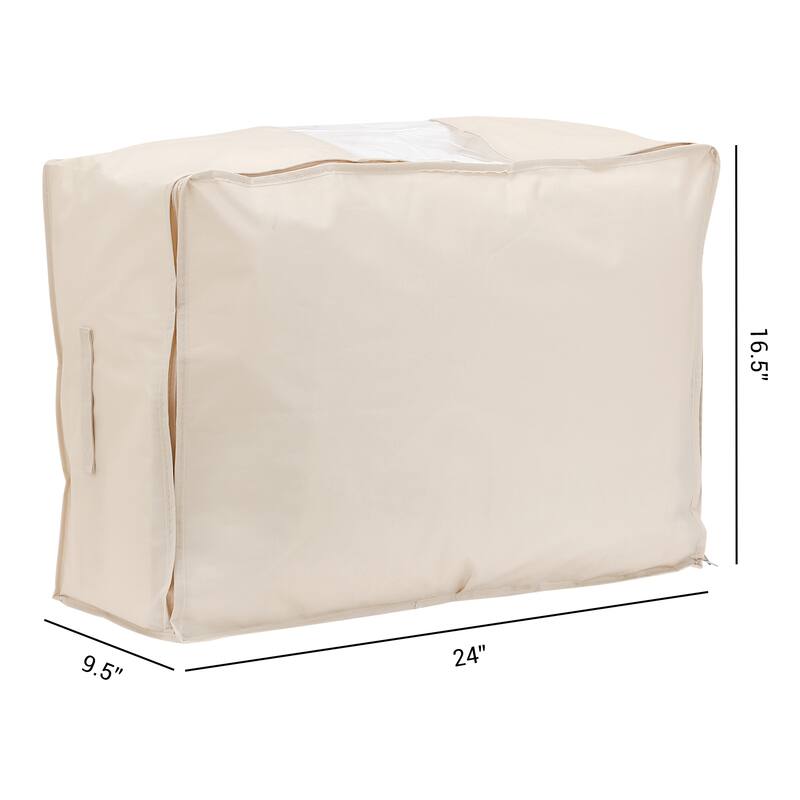 1 Pack Clothes Storage, Storage Bags, Moving Bags for Clothes, Comforters, Closet Organizers and Storage with Handles - Yellow - 24*16.5*9.5in