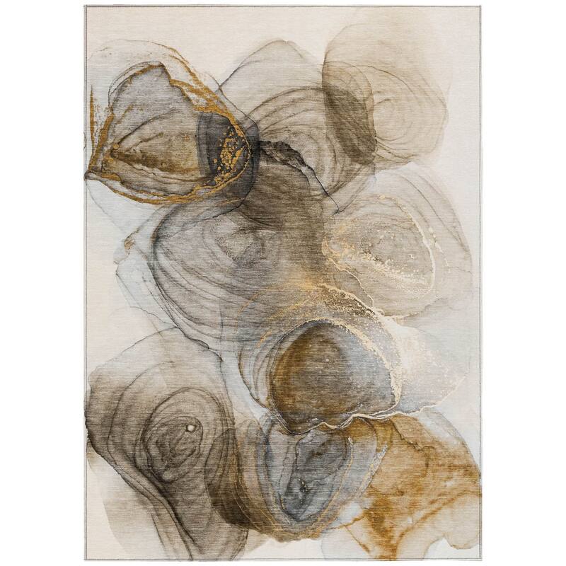 Varo Contemporary Abstract Weather Resistant Classic Meets Modern Outdoor Rug