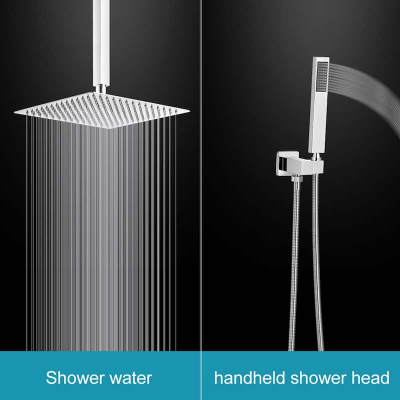 WIZ Single Handle Top Mount Shower Head with Hand Shower Faucet