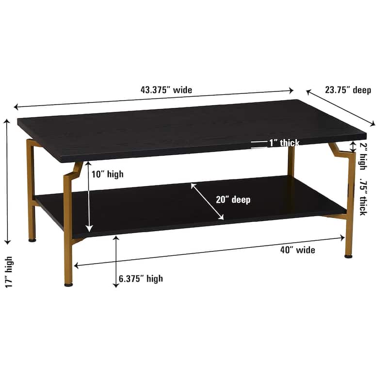 Household Essentials Modern Wood Coffee Table