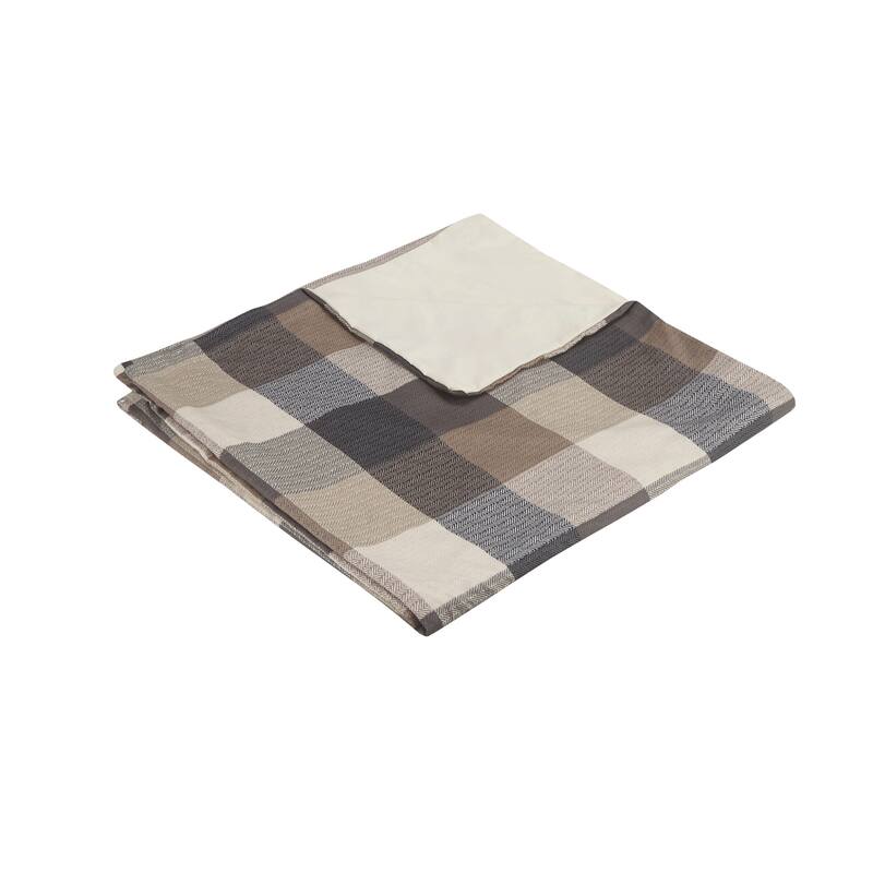 GDF Studio - Ridge 6-Piece Herringbone Duvet Cover Set with Decorative Pillows