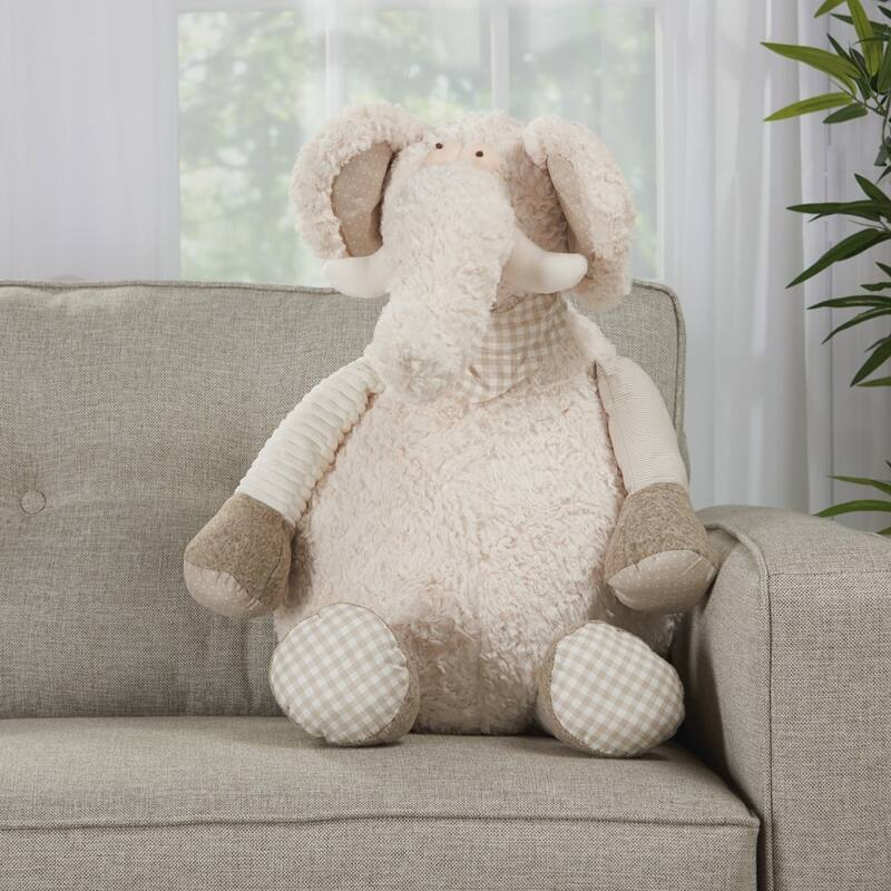 HomeRoots Ivory 7" X 17" Novelty Polyester Throw Pillow