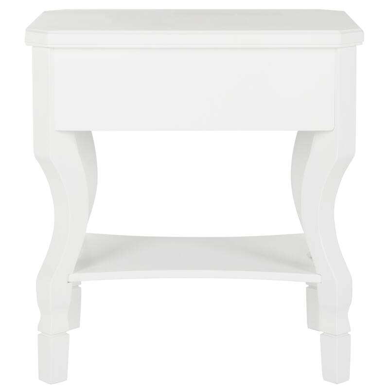 SAFAVIEH Alaia White Side Table - 24" x 18" x 26"