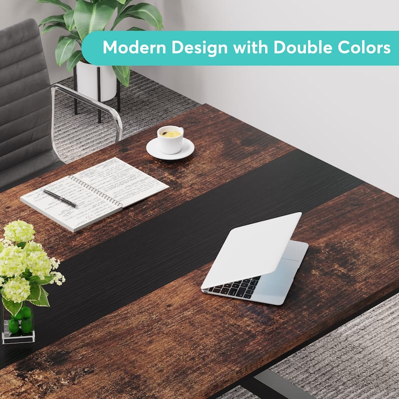 6FT Modern Conference Table for Office, Meeting Table for 4-6 - 63" L x 31.5" W x 29.13" H