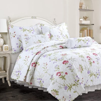 Cozy Line Lucie Floral 3-piece Quilt Set