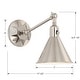 preview thumbnail 4 of 2, Morgan 1 Light Polished Nickel Wall Mount - 7'' W x 11'' H x 17'' D