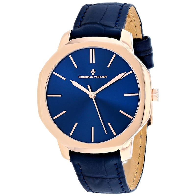Christian Van Sant Men's Octavius Slim Blue Dial Watch - CV0535 - 6 (36)
