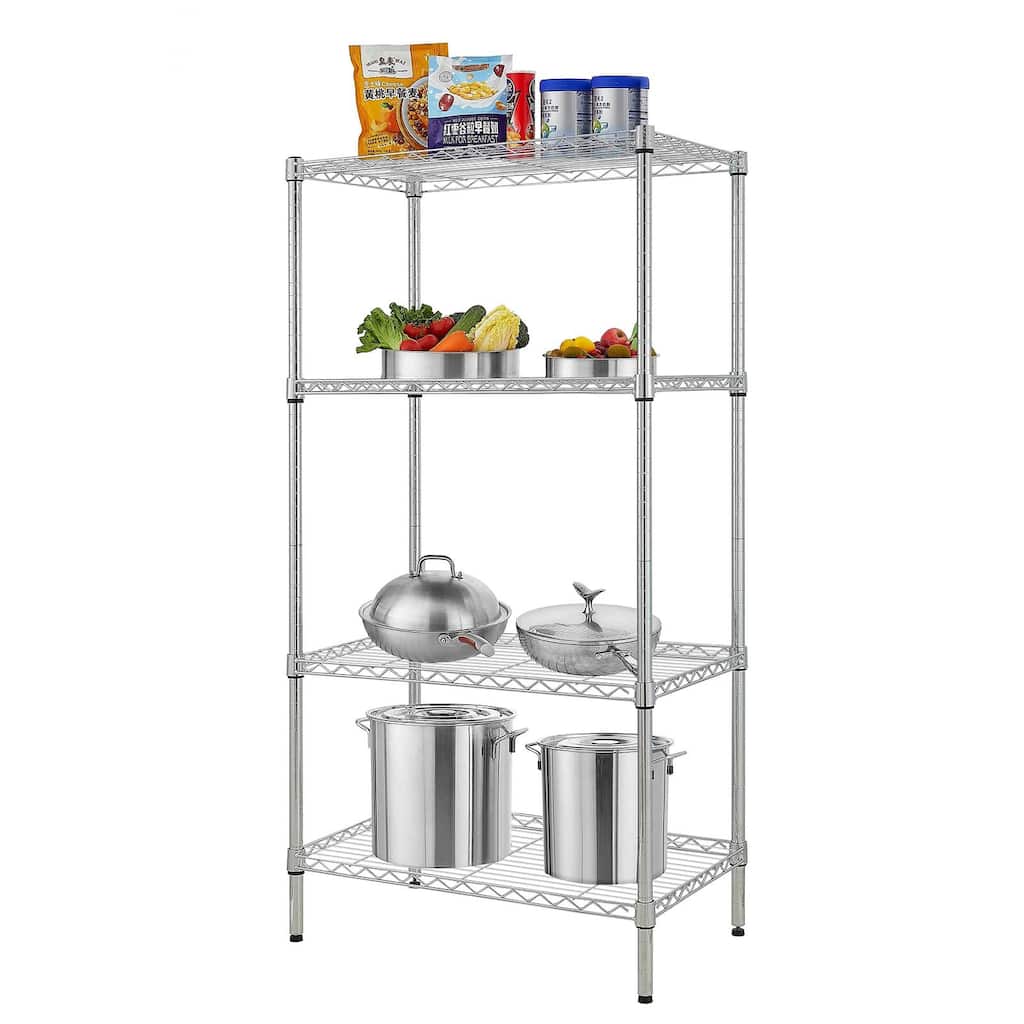 4-Shelf Adjustable Wire Shelving Unit