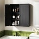 preview thumbnail 2 of 54, Futzca Bathroom Cabinet Wall Mounted, Storage Cabinet with Doors and Shelves Black - Modern