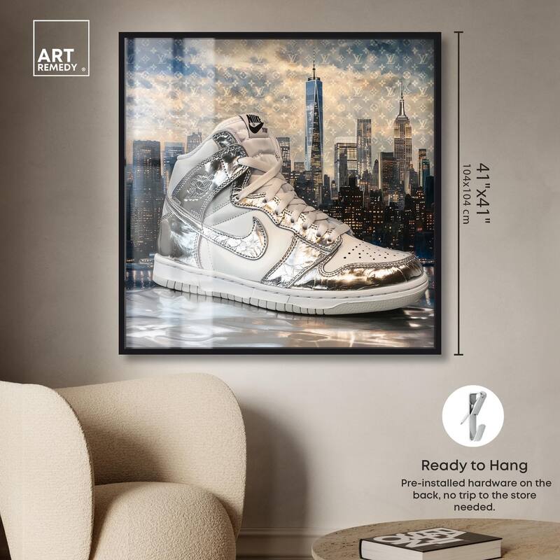 NYC Metallic Sneaker Shadowbox by Art Remedy
