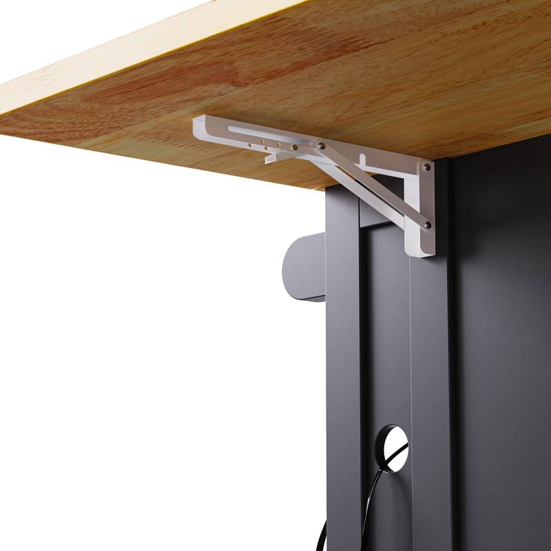 53" Large Kitchen Island with 2 Bar Stools and Power Outlet