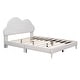 preview thumbnail 4 of 16, Full Size Velvet Upholstered Cloud-Shape Bed with Headboard, No Box Spring Needed
