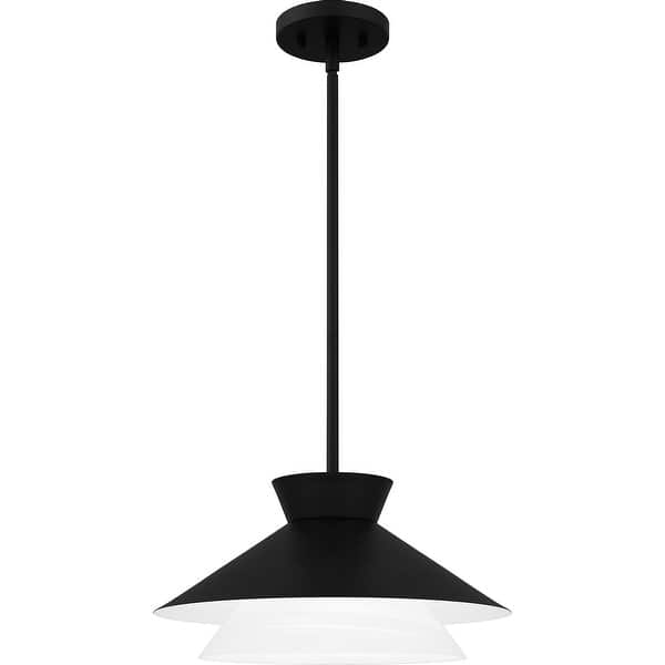 slide 2 of 8, Lionel 1-Light Matte Black Pendant Light