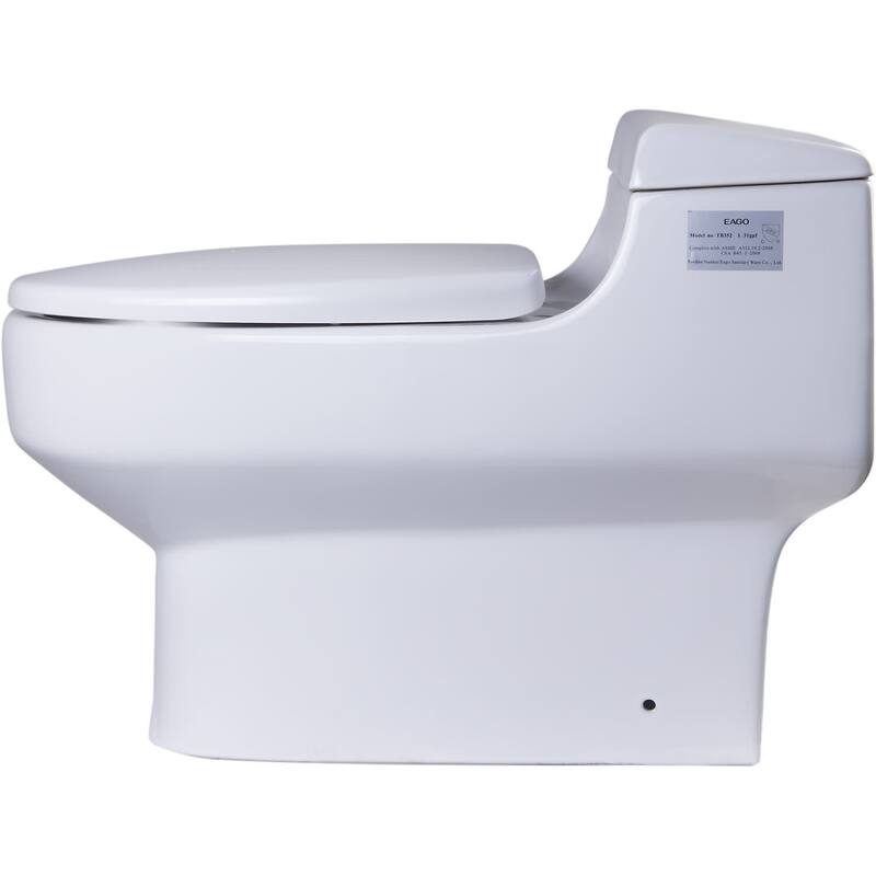 Eago Elongated Closed-Front Toilet Seat with Soft Close Hinges