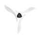 preview thumbnail 11 of 11, 54" White Propeller ABS 3-blade Modern Outdoor Ceiling Fan without Light