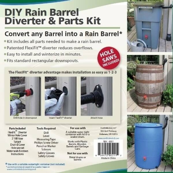 Shop Earthminded F Rn025 Diy Rain Barrel Kit Overstock 27652554