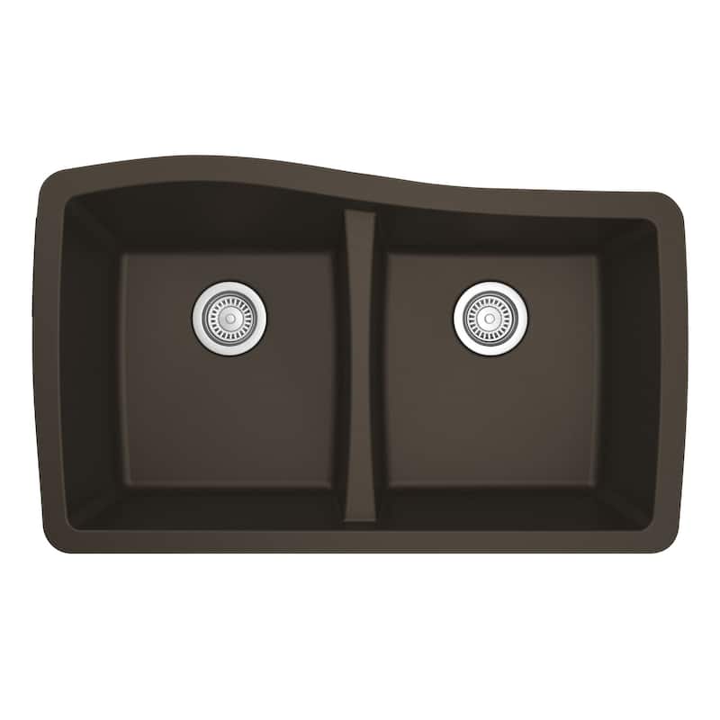 Karran Undermount Quartz Double Bowl Kitchen Sink
