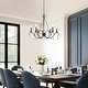 preview thumbnail 2 of 9, Farmhouse 6-Light French Country Chandelier Crystal Transitional Lights for Dining Room