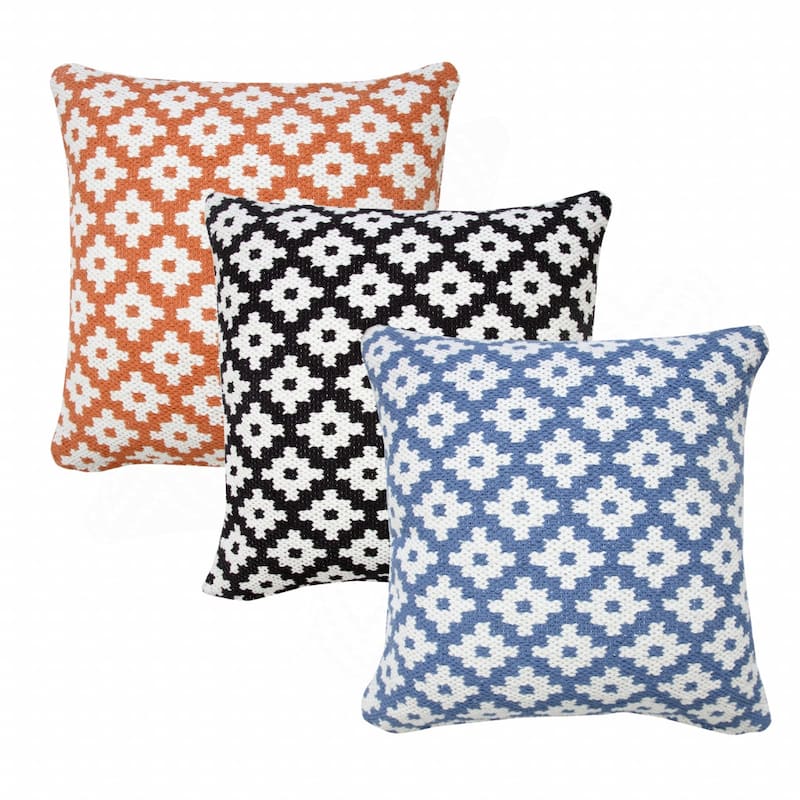 HomeRoots 20" X 20" Black And White 100% Cotton Geometric Zippered Pillow