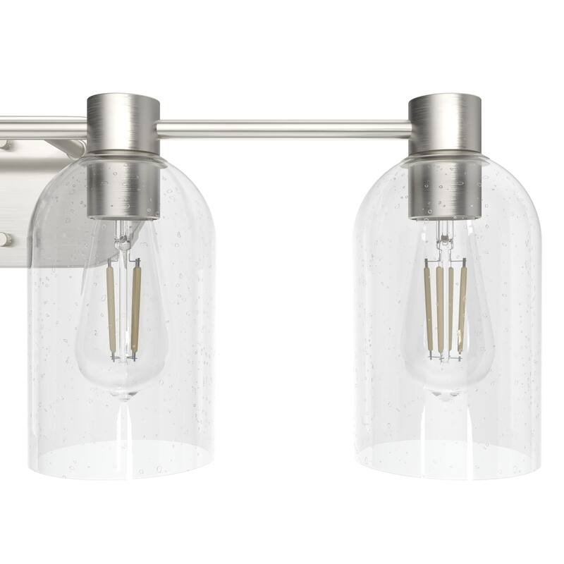 Hunter Lochemeade 4-Light Vanity Wall Light, Damp-Rated - Bathroom, Laundry - Modern Farmhouse, Contemporary, Industrial