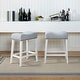 preview thumbnail 11 of 13, The Gray Barn Barish Backless Saddle Seat Counter Stools (Set of 2) White