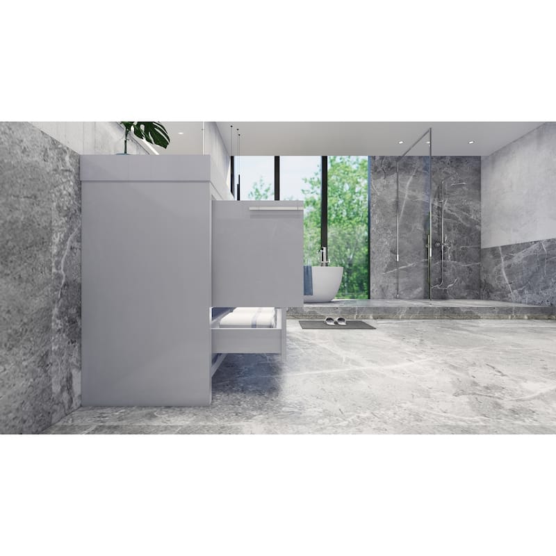 Dove 72'' Freestanding Vanity with Double Reinforced Acrylic Sink