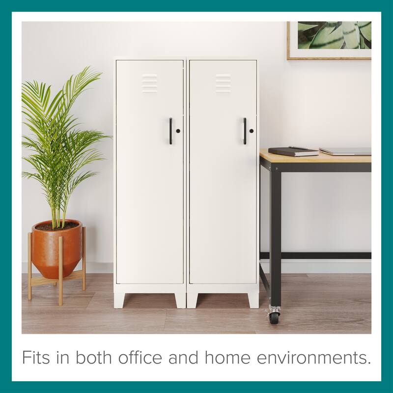 53.38"H 4 Shelf Vented Door Storage Locker Cabinet