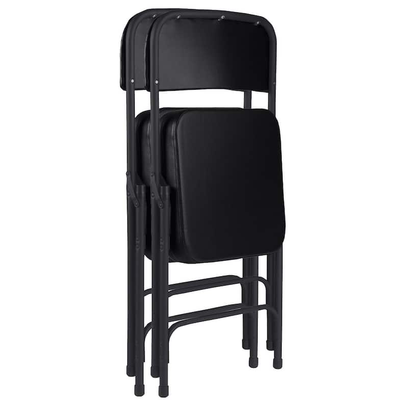 Hampden Furnishings Bernadine Collection Deluxe Vinyl Padded Folding Chair, Pack of 2