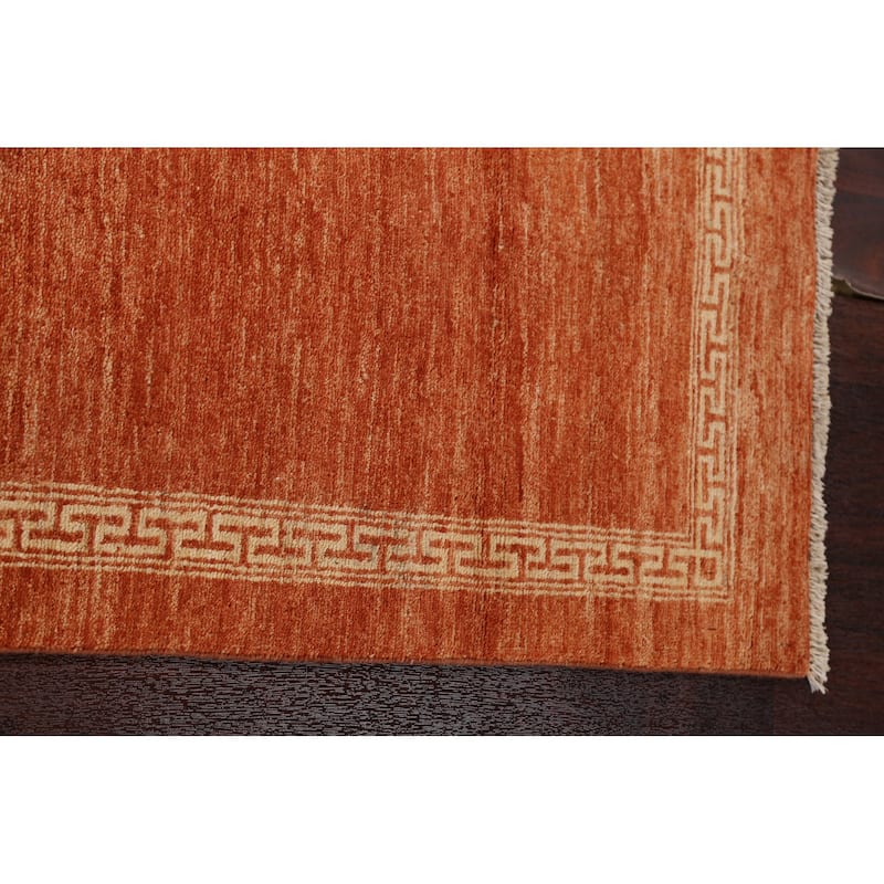 Bordered Gabbeh Kashkoli Oriental Runner Rug Wool Hand-knotted Carpet - 2'5" x 9'4"