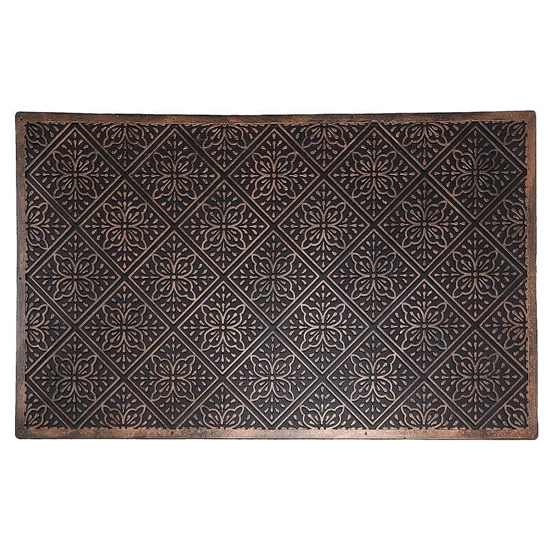 Rubber Mat (Tiled Floral) - 2' x 6' Runner