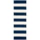 preview thumbnail 7 of 9, SAFAVIEH Handmade Kids Aimy Stripe Wool Rug 2'6" x 8' Runner - Navy/Ivory - Runner