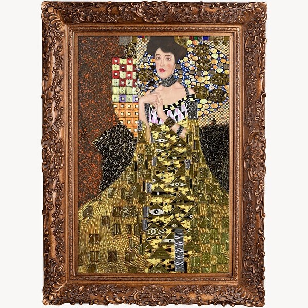 Gustav Klimt 'Portrait of Adele Bloch Bauer I' (Luxury Line) Hand Painted Oil Reproduction