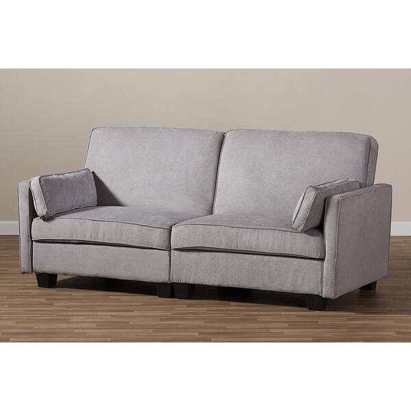 Shop Felicity Light Gray Fabric Upholstered Sleeper Sofa Free