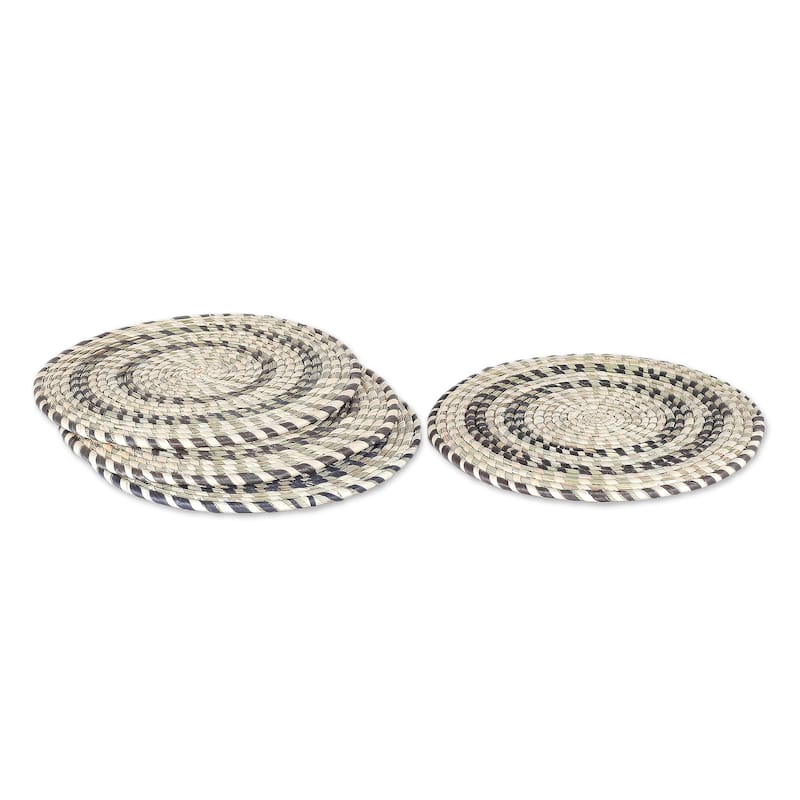 Novica Handmade Sylvan Mandalas Natural Fiber Placemats (Set Of 4)