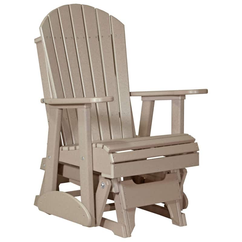 Poly Lumber Adirondack Glider - 2' - Weatherwood