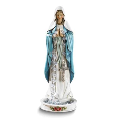 Curata Madonna Resin Statue Rosary Holder - 8" x 3.5' x 3.5"