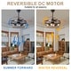 preview thumbnail 11 of 13, Bella Depot 42" Rustic Retractable Ceiling Fan with Light and Remote 6-Speed Reversible Caged Fan