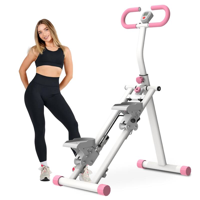 Stair Stepper for Home-Upgrade Vertical Climber Workout Machine for Full-Body Exercise Climber Fitness Equipment - Pink