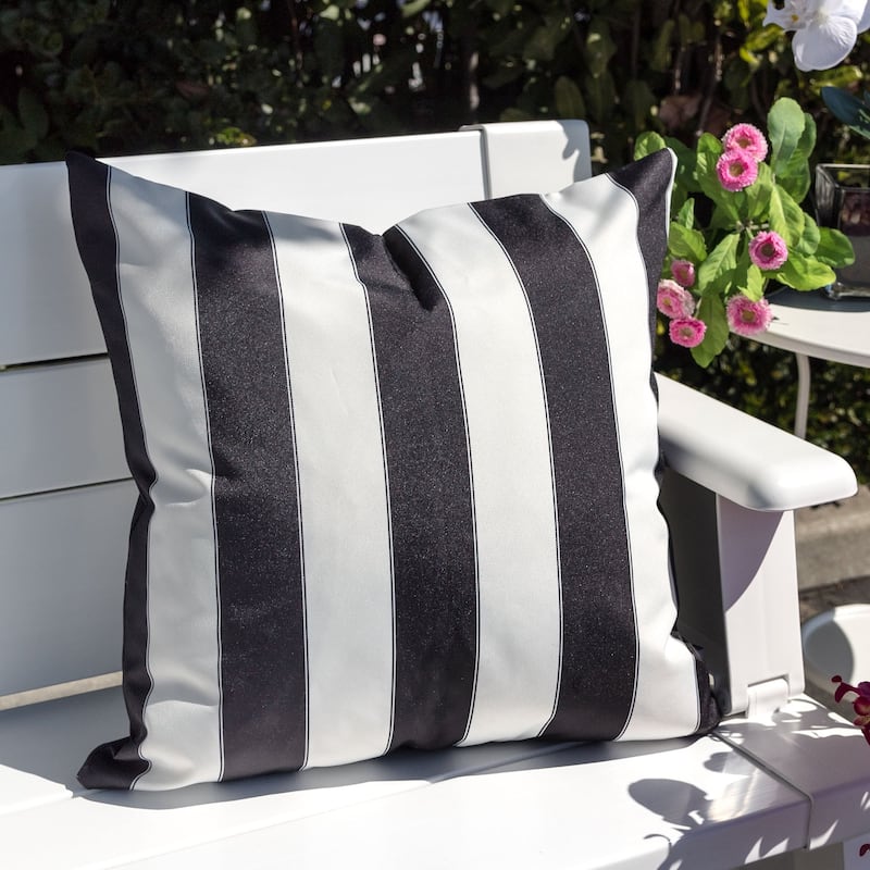 Olivia Striped Outdoor Throw Pillow