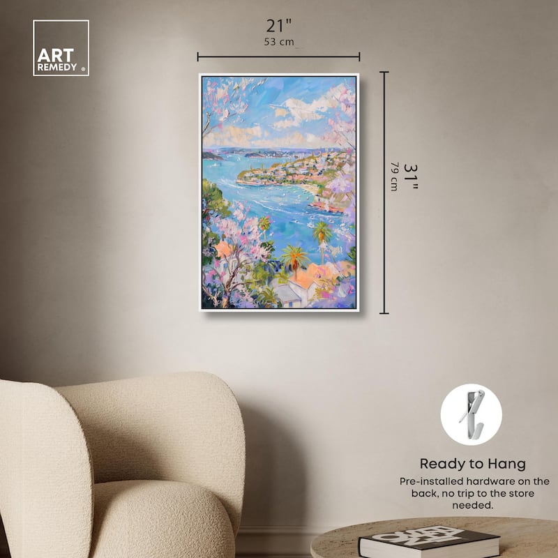 Hillside Harbor View I Canvas by Art Remedy