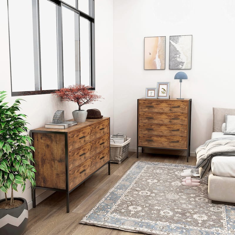 Industrial Style 4 Drawer Dresser