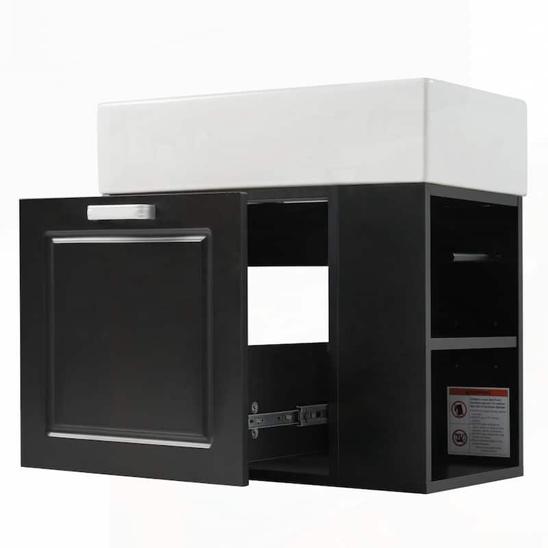 21.8 inch Wall Mounted Floating Cabinet Bathroom Vanity with Sink