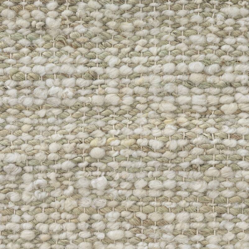 Handmade Striped Throw Pillow - 22" - Green and Cream