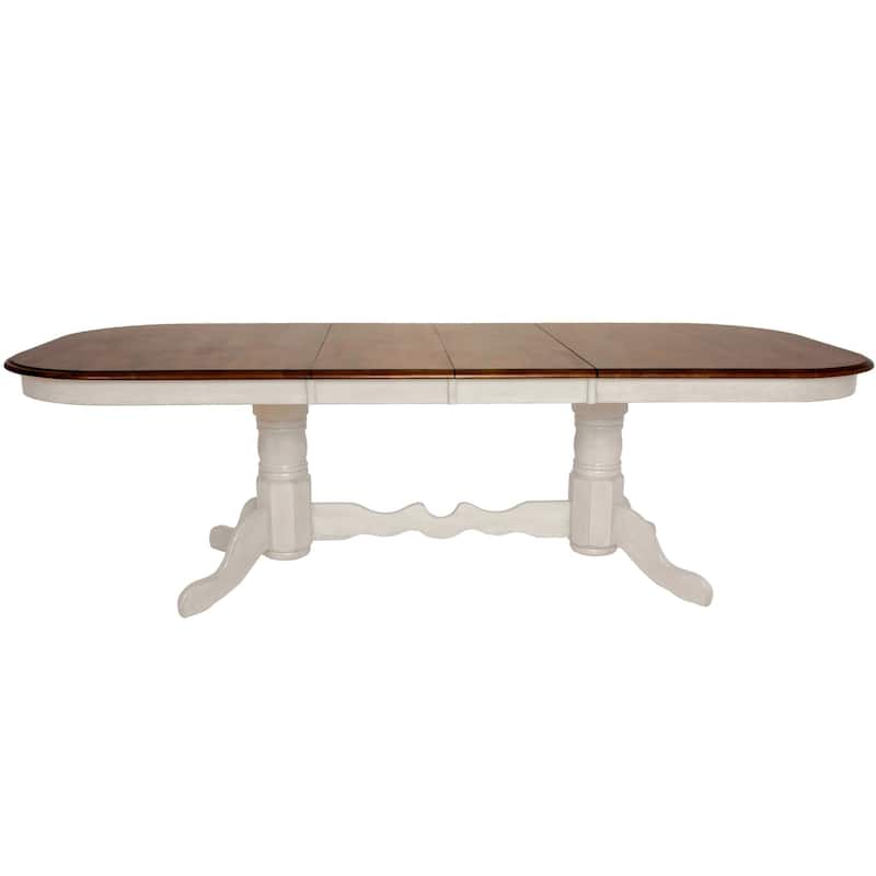 Extendable Oval Dining Set - 9 Piece Dining Table with Butterfly Leaf - Seats 10