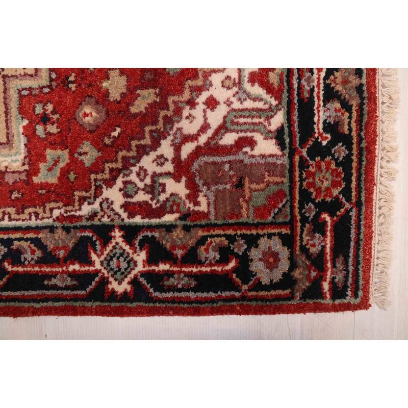 ECARPETGALLERY Hand-knotted Serapi Heritage Red Wool Rug - 3'0 x 11'10