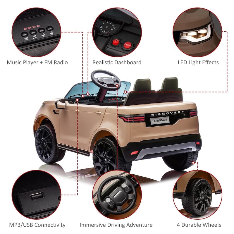 12V Licensed Land Rover 2 Seater Ride on Car for Kids