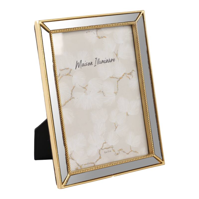 Resin Glass Photo Frame Modern Glam Style Sleek Decorative Detailing