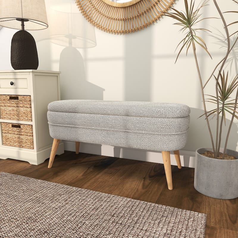 Wood Contemporary Storage Bench - 40 x 16 x 19